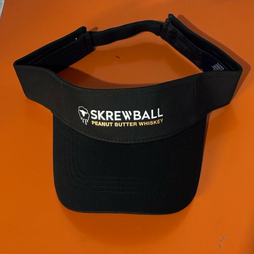 Skrewball peanut butter whiskey visor hat